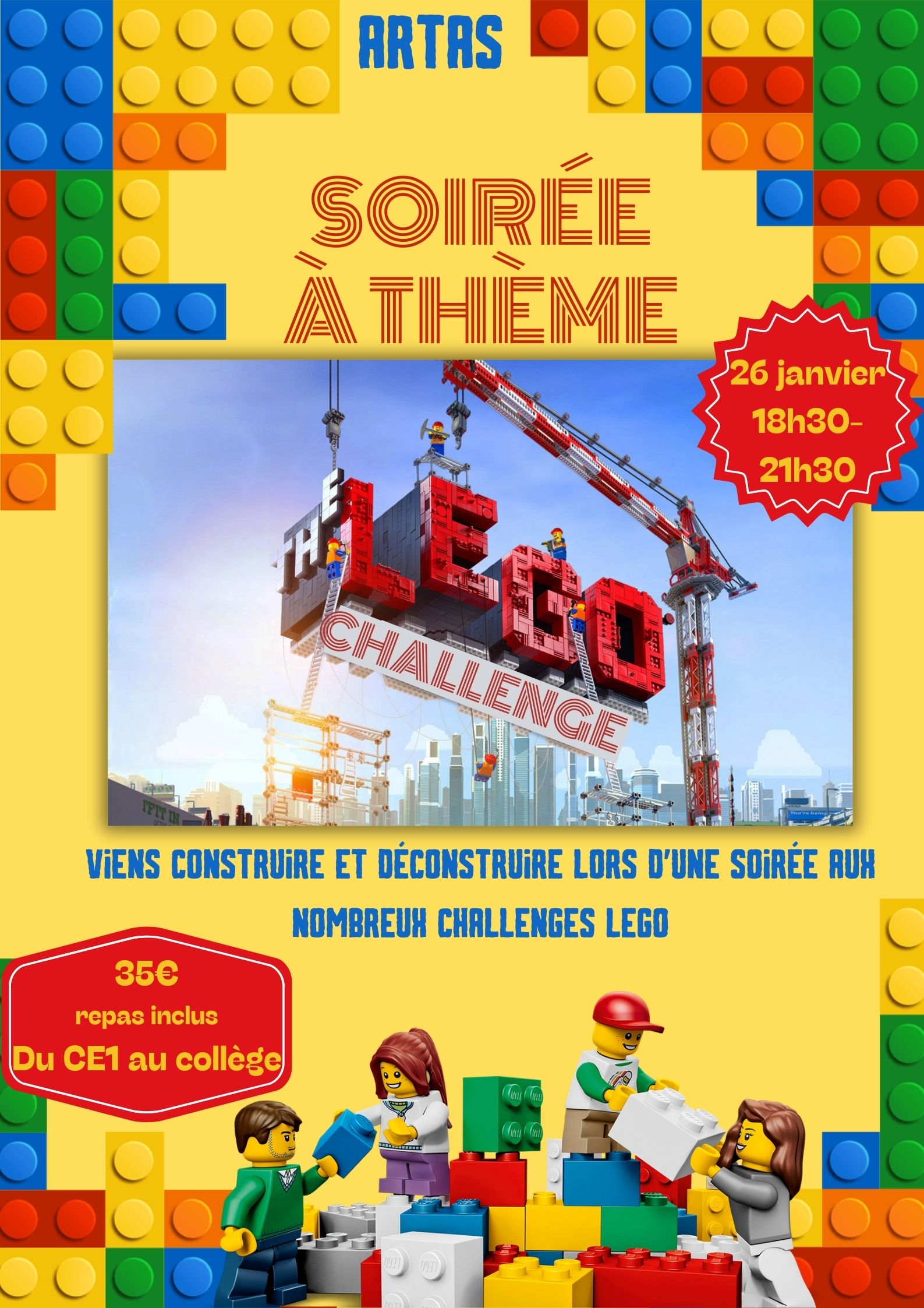 Soirée à thème Lego challenge