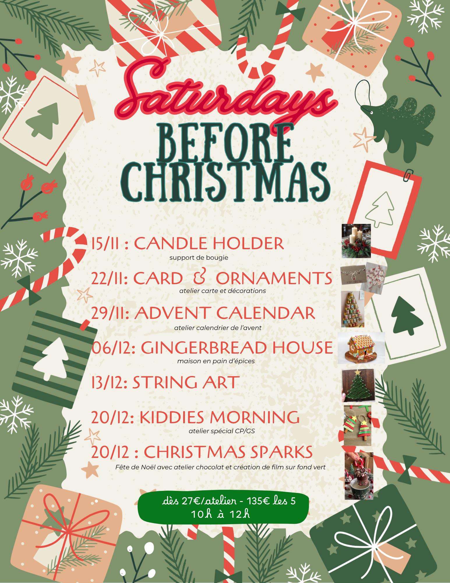 Saturdays before Christmas