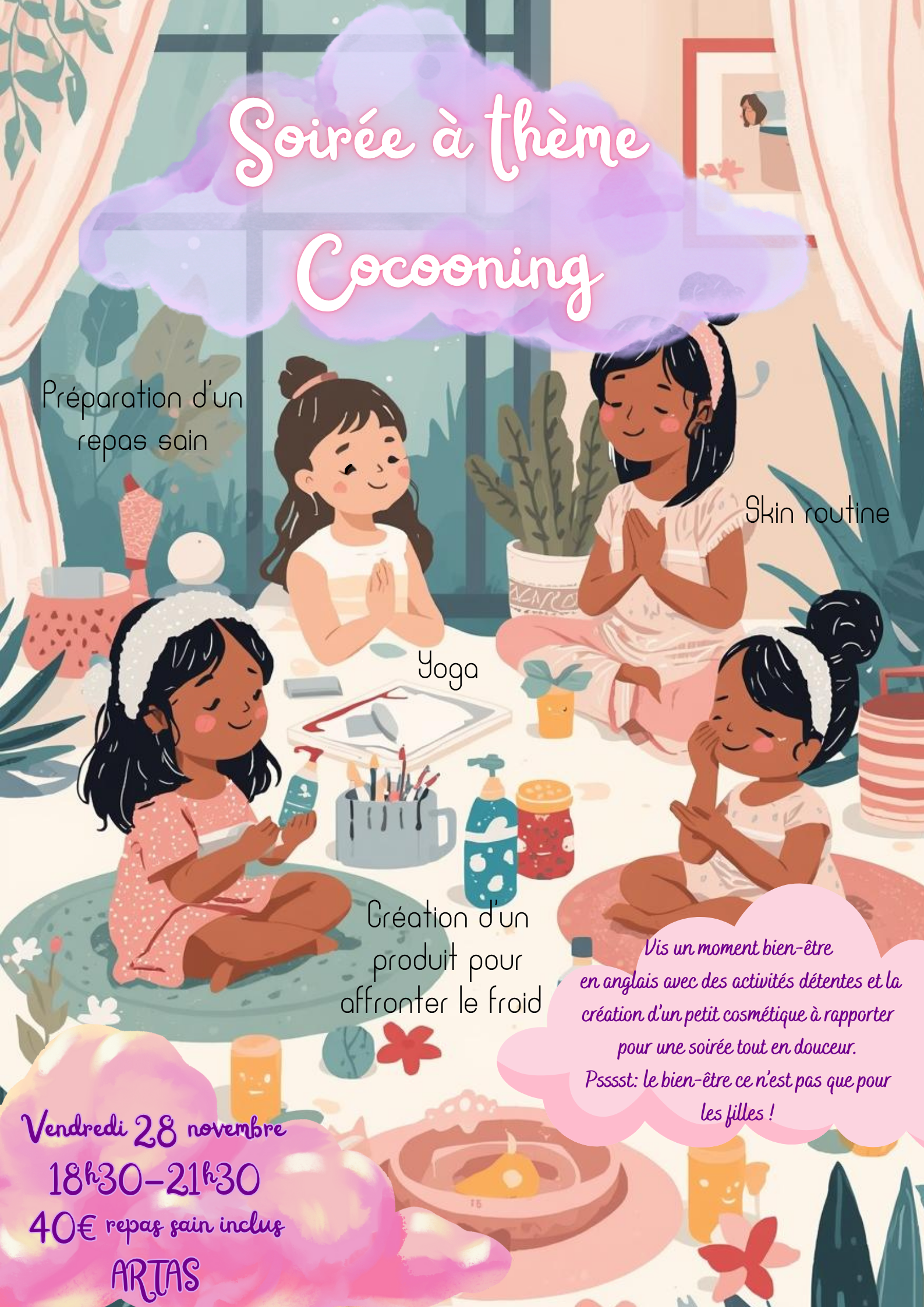 soirée à thème cocooning